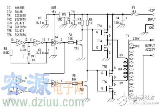升壓器12v升220v電路圖(七款電路原理圖詳解)