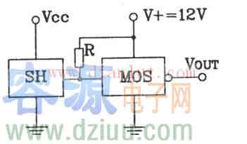 典型霍爾傳感器與MOS連接電路連接輸出接口<a href=http://www.gsdpw.cn/dianlutu/ target=_blank class=infotextkey>電路圖</a>