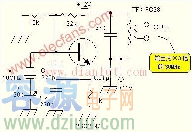 3倍泛音振蕩電路