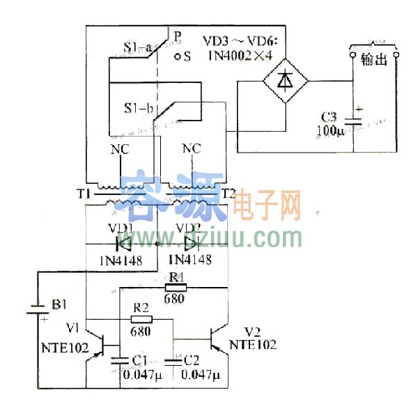 簡易太陽能逆變器電路圖